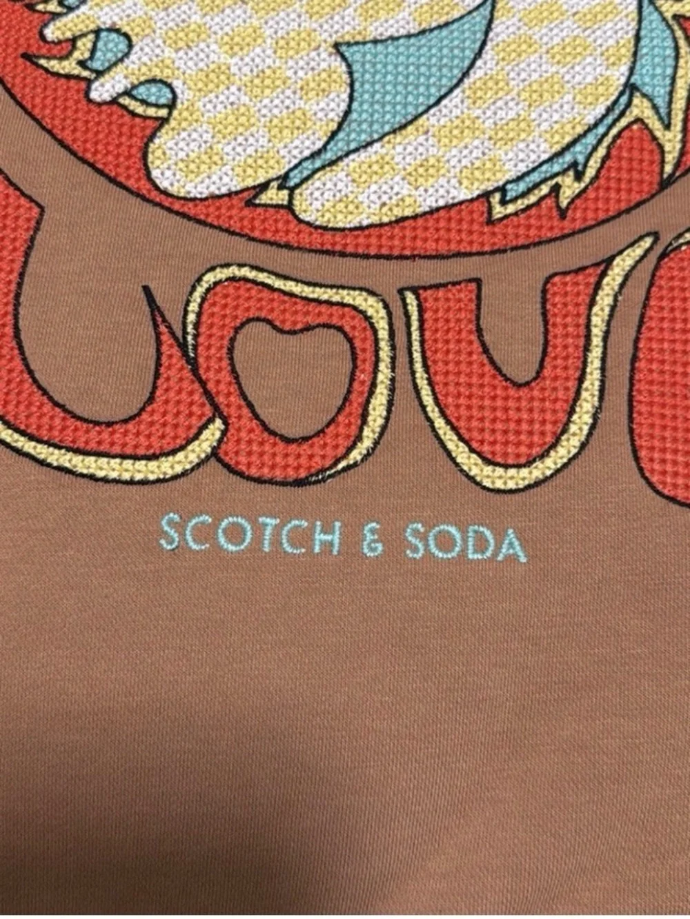 Scotch & Soda Brown 'Music Love' Graphic Hoodie